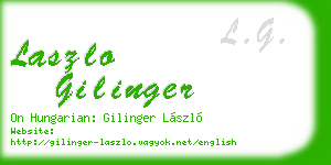 laszlo gilinger business card