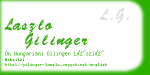 laszlo gilinger business card